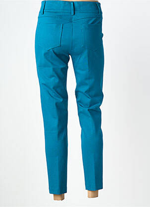 Pantalon 7/8 elasticitate mărime normală albastru QUATRE VINGT JOURS femeie