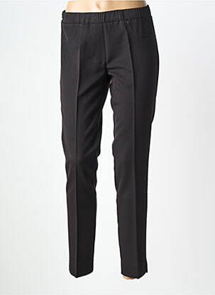 Pantalon 7/8 talie elastică mărime normală negru QUATRE VINGT JOURS femeie