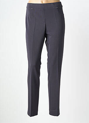 Pantalon slim talie elastică mărime normală gri QUATRE VINGT JOURS femeie