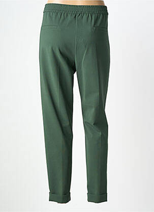 Pantalon slim talie elastică mărime normală verde QUATRE VINGT JOURS femeie