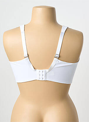Sutien efect material satinat sutien cupe întregi cu decolteu înalt alb TRIUMPH femeie