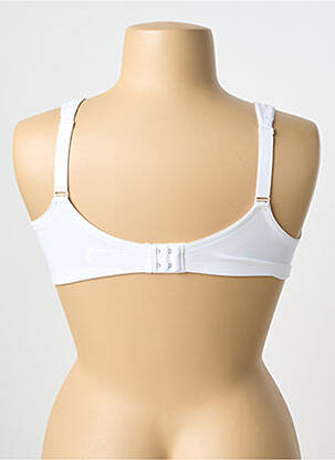 Sutien efect material satinat sutien cupe întregi cu decolteu înalt alb TRIUMPH femeie