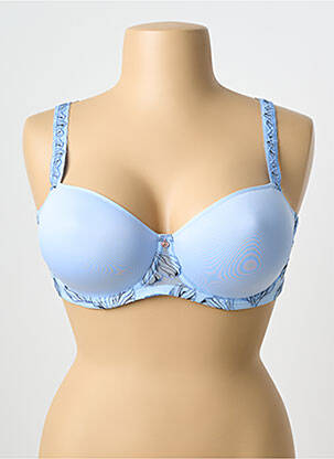 Sutien efect material satinat top sutien modelat albastru FLORALE BY TRIUMPH femeie
