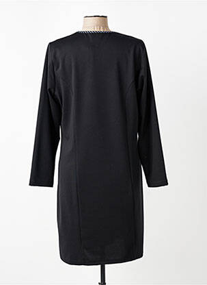 Rochie midi imprimeu fantezie mâneci lungi negru GUY DUBOUIS femeie