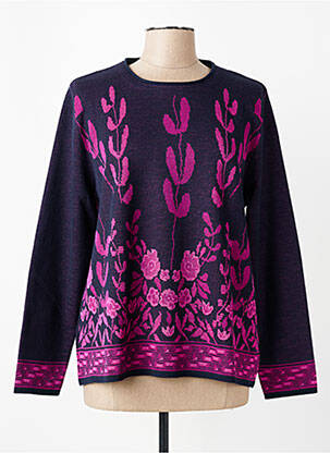 Pulover croială cambrată mâneci lungi violet ELEANE femeie