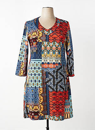Rochie midi mâneci lungi mâneci lungi albastru GEVANA femeie