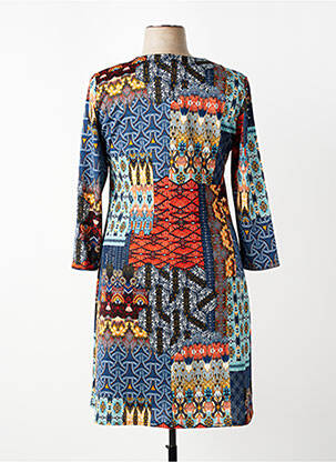 Rochie midi mâneci lungi mâneci lungi albastru GEVANA femeie