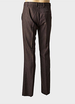 Pantalon drept talie cu cleme mărime normală maro PIERRE D'ARLANC bărbat
