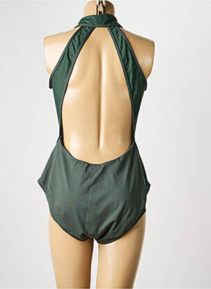 Body guler rotund fără mâneci verde NIKE femeie