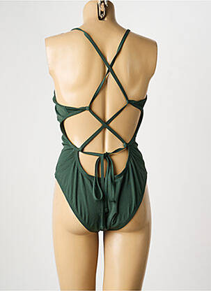 Costum de baie dintr-o singură piesă elasticitate verde NIKE femeie