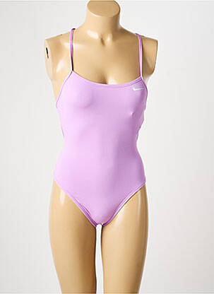Costum de baie dintr-o singură piesă efect material satinat violet NIKE femeie
