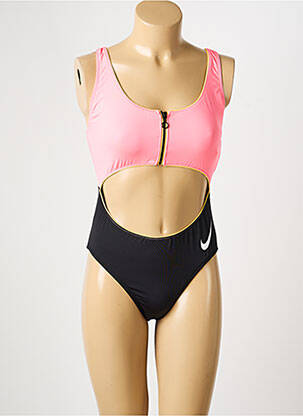 Costum de baie dintr-o singură piesă efect material satinat roz NIKE femeie