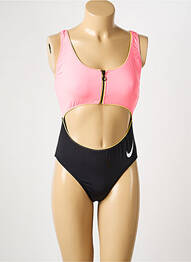 Costum de baie dintr-o singură piesă efect material satinat roz NIKE femeie