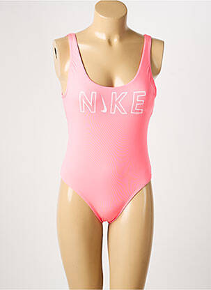 Costum de baie dintr-o singură piesă efect material satinat roz NIKE femeie
