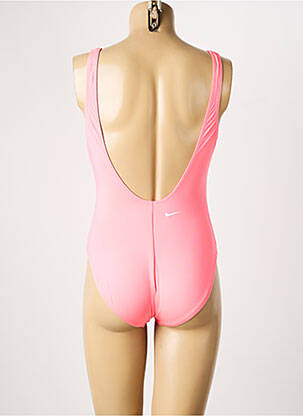 Costum de baie dintr-o singură piesă efect material satinat roz NIKE femeie