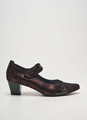 Pantofi cu toc țesătură satinată toc de 4 la 6 cm violet GEO-REINO femeie