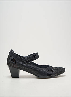 Pantofi cu toc toc pătrat toc de 4 la 6 cm negru GEO-REINO femeie