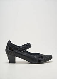 Pantofi cu toc toc pătrat toc de 4 la 6 cm negru GEO-REINO femeie