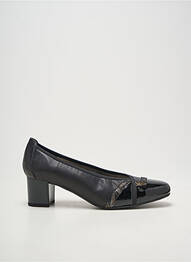 Pantofi cu toc țesătură lăcuită toc de 4 la 6 cm negru PEDI GIRL femeie