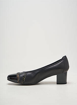 Pantofi cu toc țesătură lăcuită toc de 4 la 6 cm negru PEDI GIRL femeie