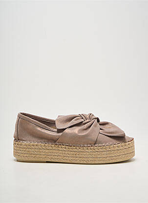 Espadrile țesătură satinată toc de 4 la 6 cm bej LUNE & L'AUTRE femeie