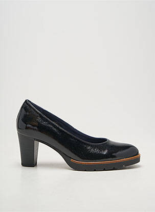 Pantofi cu toc țesătură lăcuită toc de 7 la 9 cm negru DORKING femeie