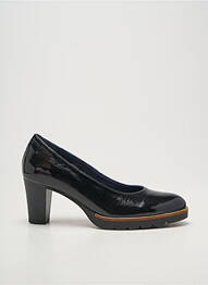 Pantofi cu toc țesătură lăcuită toc de 7 la 9 cm negru DORKING femeie