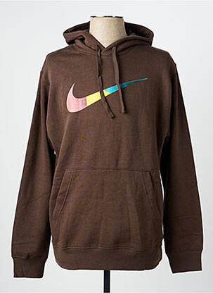 Hanorac cu glugă elasticitate mâneci lungi maro NIKE bărbat