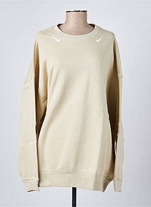 Hanorac broderie mâneci lungi bej NIKE femeie