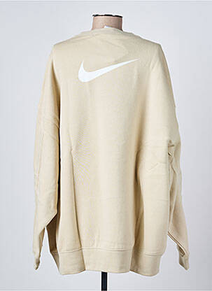 Hanorac broderie mâneci lungi bej NIKE femeie