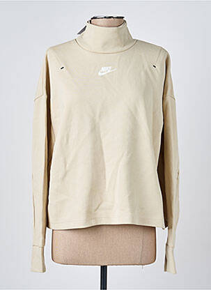 Hanorac elasticitate mâneci lungi bej NIKE femeie