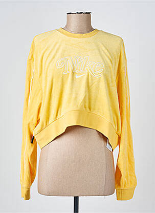 Hanorac broderie mâneci lungi galben NIKE femeie