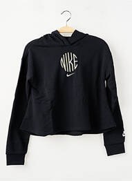 Hanorac cu glugă broderie mâneci lungi negru NIKE fată