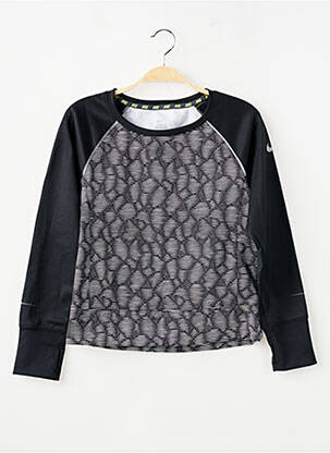 Tricou mâneci lungi mâneci lungi negru NIKE fată