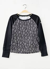 Tricou croială cambrată mâneci lungi negru NIKE fată