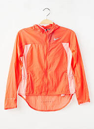 Jachetă vânt croială cambrată cu glugă portocaliu NIKE fată