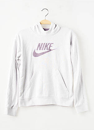 Hanorac cu glugă buzunare mâneci lungi gri NIKE copil