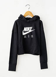 Hanorac cu glugă elasticitate mâneci lungi negru NIKE fată
