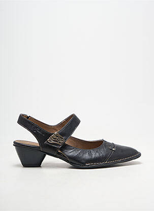 Pantofi cu toc țesătură satinată toc de 4 la 6 cm negru DORKING femeie