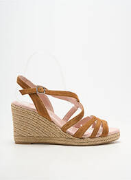 Espadrile închidere cu buclă(e) toc de 7 la 9 cm maro CARMEN SAIZ femeie
