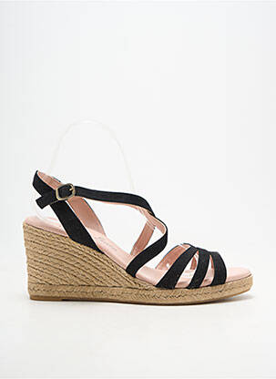 Espadrile închidere cu buclă(e) toc de 7 la 9 cm negru CARMEN SAIZ femeie