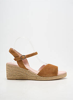 Espadrile închidere cu buclă(e) toc de 4 la 6 cm maro CARMEN SAIZ femeie