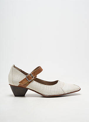 Pantofi cu toc cubanez toc de 4 la 6 cm alb DORKING femeie