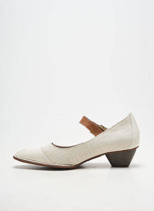 Pantofi cu toc cubanez toc de 4 la 6 cm alb DORKING femeie