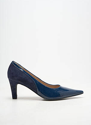Pantofi cu toc material neted toc de 4 la 6 cm albastru ANDREA DAPHANE femeie