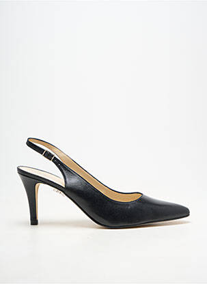 Pantofi cu toc țesătură satinată toc de 7 la 9 cm negru ANDREA DAPHANE femeie