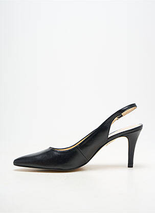 Pantofi cu toc țesătură satinată toc de 7 la 9 cm negru ANDREA DAPHANE femeie