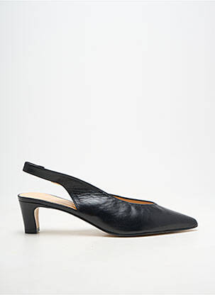 Pantofi cu toc țesătură satinată toc de 4 la 6 cm negru ANDREA DAPHANE femeie