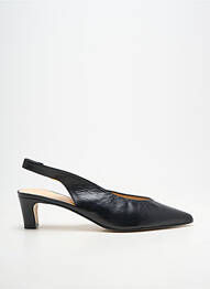 Pantofi cu toc țesătură satinată toc de 4 la 6 cm negru ANDREA DAPHANE femeie