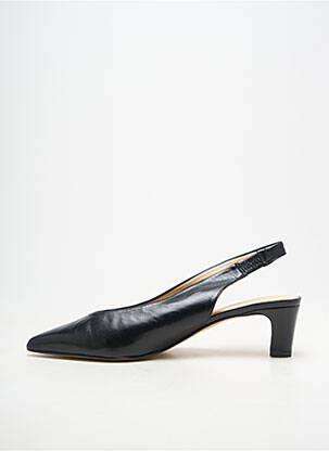 Pantofi cu toc țesătură satinată toc de 4 la 6 cm negru ANDREA DAPHANE femeie
